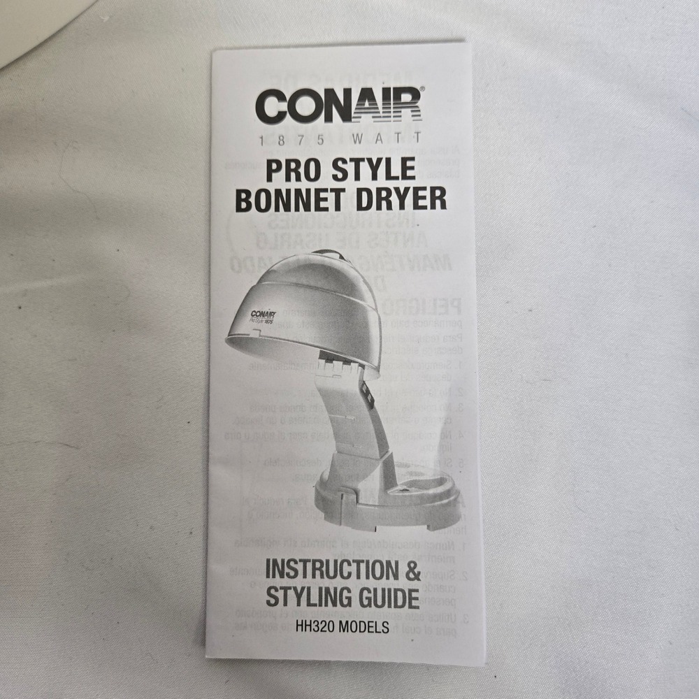 Conair Pro Style Bonnet Dryer, Model HH320RNX, Collapsible, 1875 W, New Open Box - Picture 9 of 15